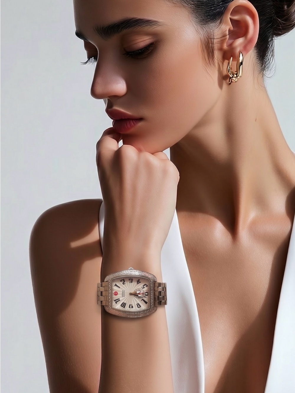 Michele Urban Diamond Swiss Watch – 1.27 CT TW Diamond Bezel – Stainless Steel - Picture 3 of 15